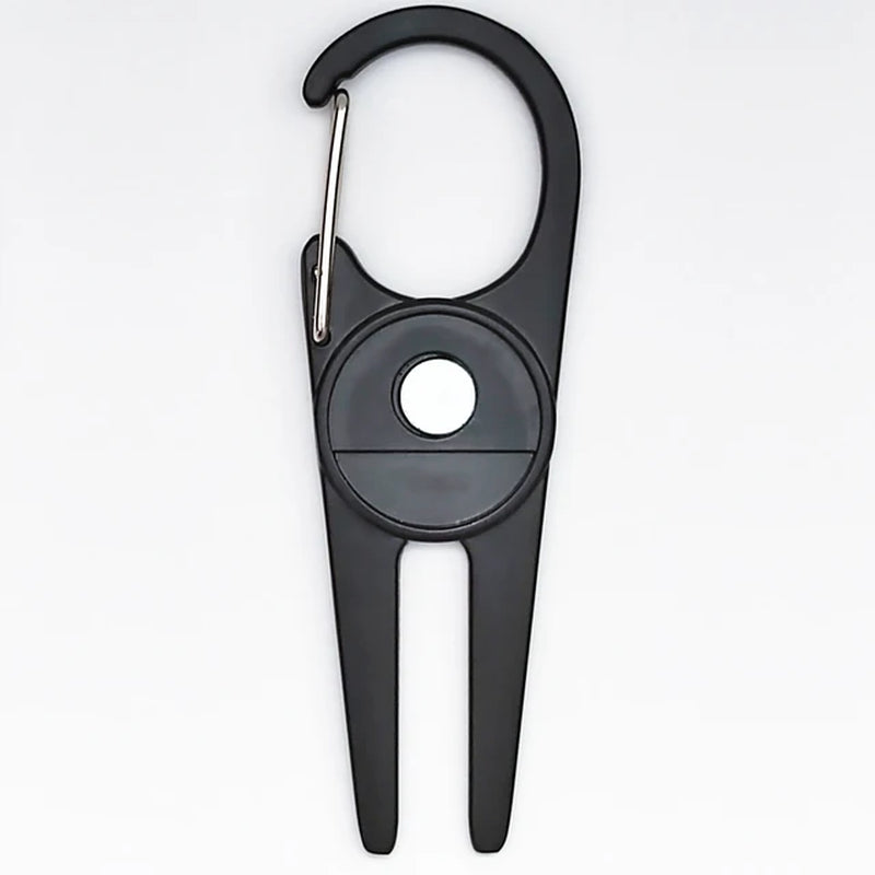 New Golf Ball Divot Repair Tool Clasp Golf Accessories Smile Golf Black Slivery Adapt 24Mm Marker Gift for Golfer Repair Fork