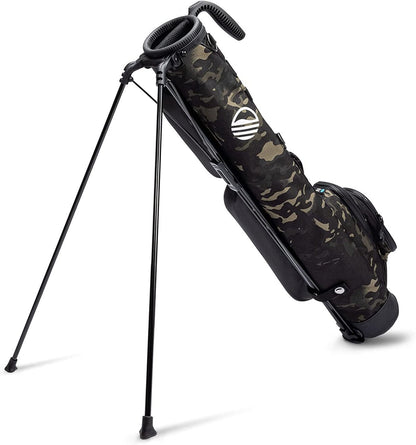 Loma Bag - Lightweight Golf Bag with Strap and Stand – Easy to Carry Pitch N Putt Golf Bag – Golf Stand Bag for the Driving Range, Par 3 and Executive Courses, 31 Inches Tall (Camo Black)