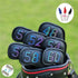 7/11Pcs Magnetic Closure Magic Golf Iron Head Cover,Embroidered Letter,Pu Leather,Golf Club Headcover Golf Head Protection Cover