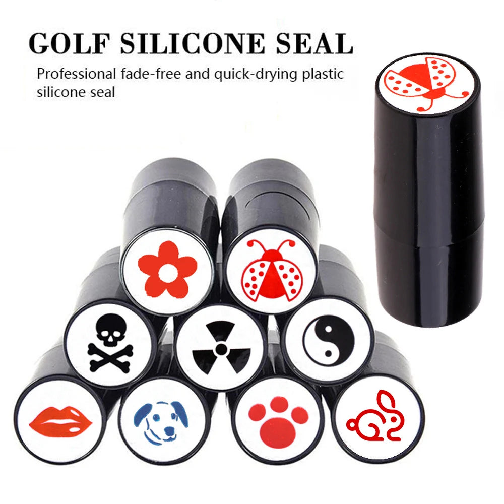 New Golf Ball Stamper Stamp Marker Impression Seal Quick-Dry Plastic Multicolors Golf Adis Accessories Symbol for Golfer Gift