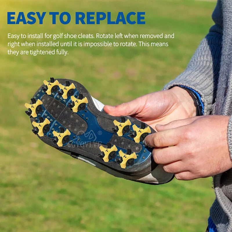 14Pcs Golf Spikes Golf Shoe Spikes Replacement Easy Install to Golf Shoes Provide the Golfer with Traction Stability and Comfort