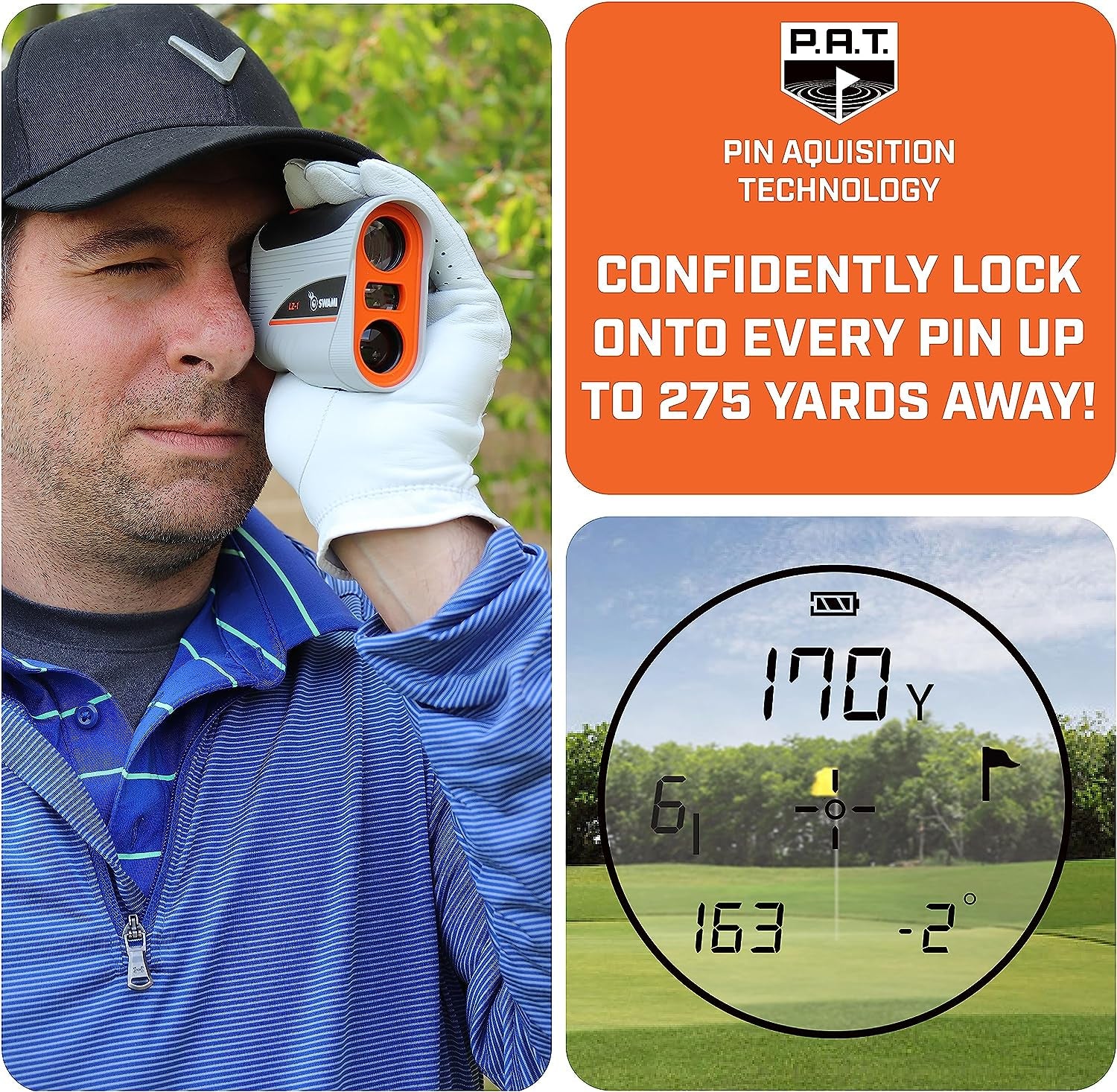 Golf Lz-I Golf Laser Rangefinder - on Course Golf Accessory Laser Rangefinder Accurate up to 800 Yards